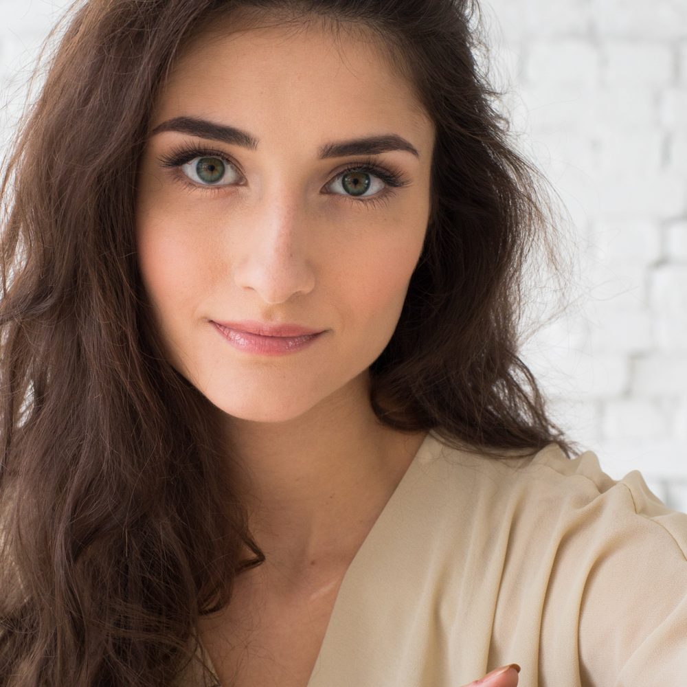 Beautiful Woman Girl Natural Casual Portrait.