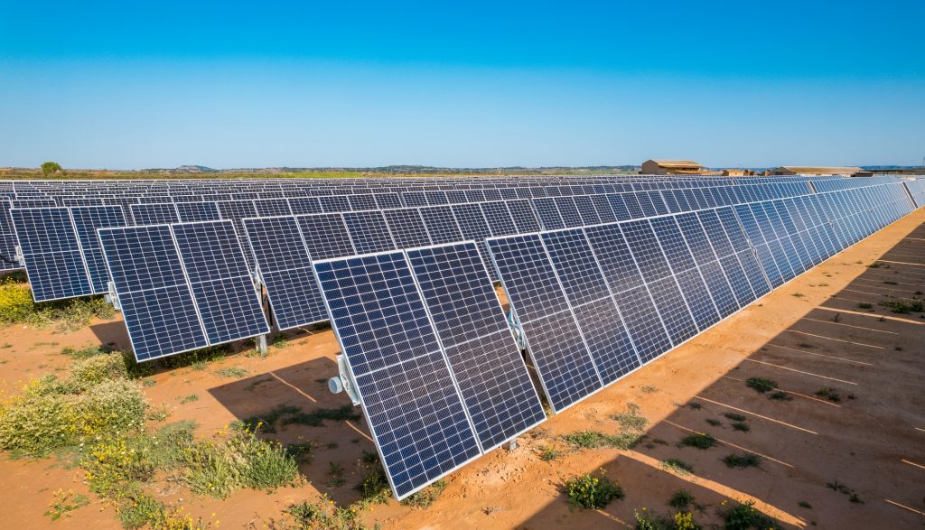 Solar panel, photovoltaic, alternative electricity source - concept of sustainable resources