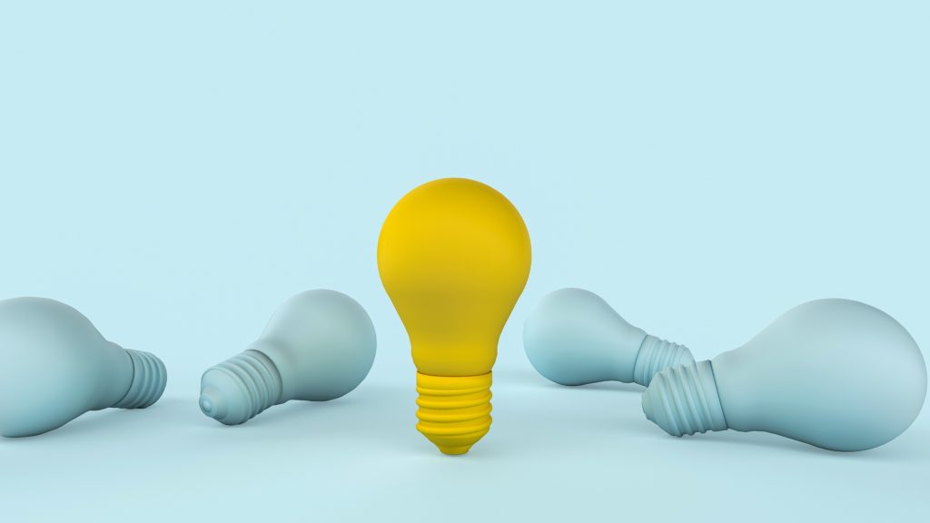 Minimal idea creativity inspiration concept.